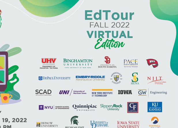 EdTour - Virtual Edition (Fall 2022) for Master’s and PhD programs