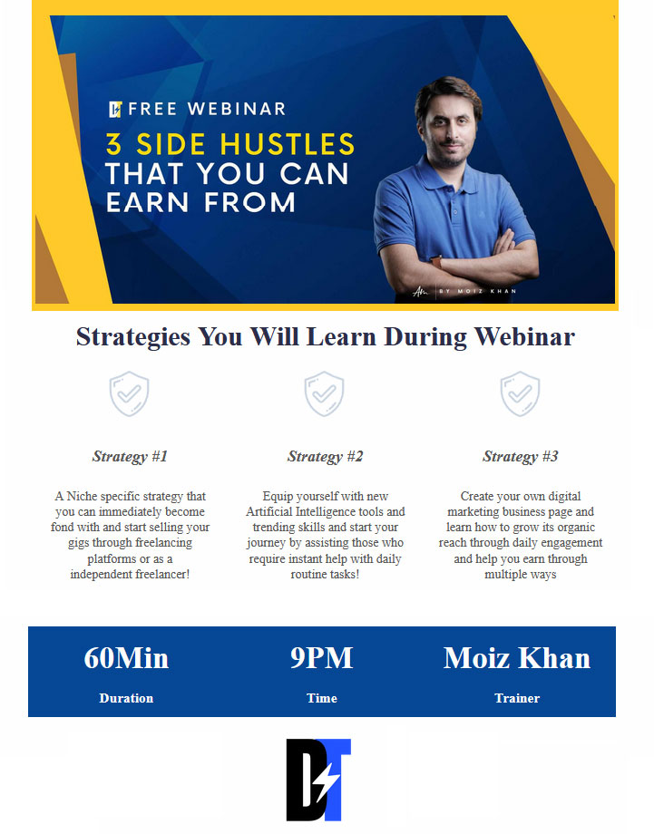 Free Webinar: 3 Side Hustles Using Digital Marketing