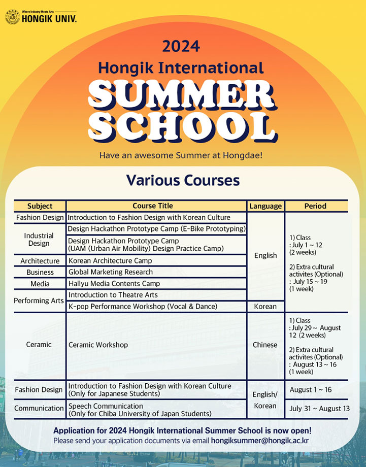 Hongik International Summer School 2024