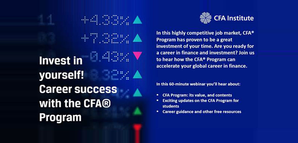 Information session on CFA Program: Invest in Yourself!