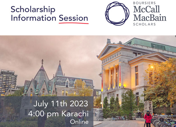 Information Session on McCall MacBain Scholarships - Full Scholarships for Aspiring Leaders to Study in Canada