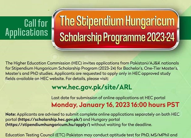 Stipendium Hungaricum Scholarship Programme 2023-24