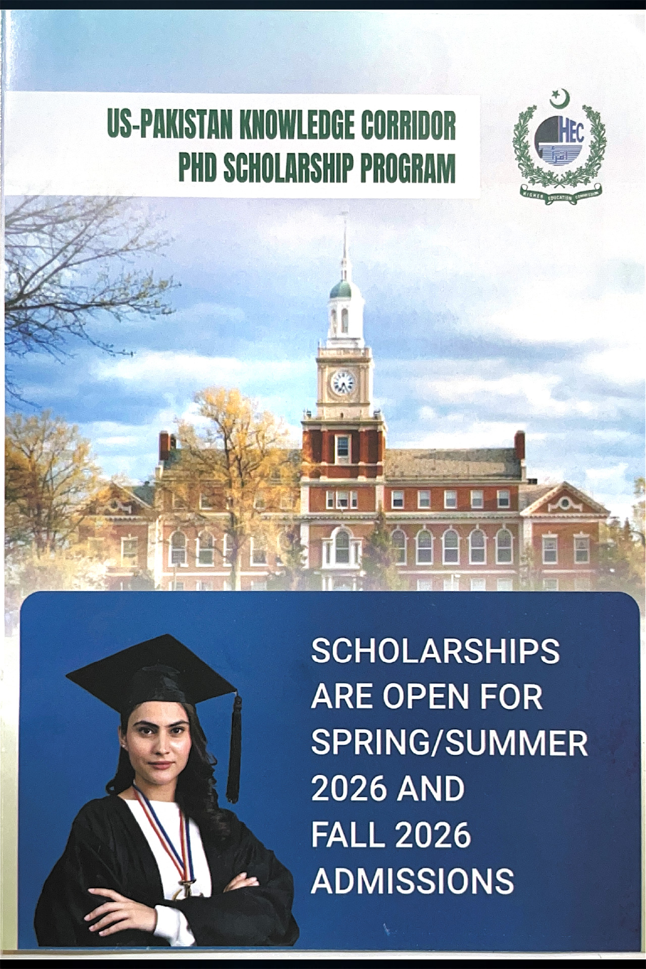 US–Pakistan Knowledge Corridor PhD Scholarship