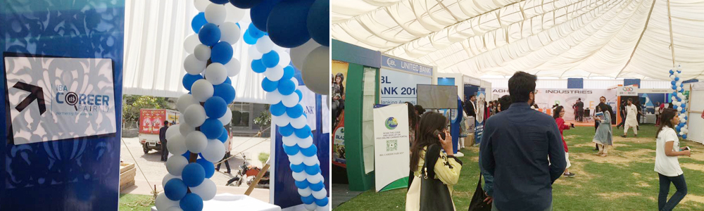 IBA Placement Society held the annual Career Fair 2017 on the lush green Football Ground, at the IBA Main Campus