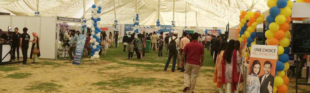 IBA Placement Society held the annual Career Fair 2017 on the lush green Football Ground, at the IBA Main Campus